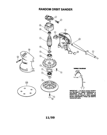 Random orbit sander