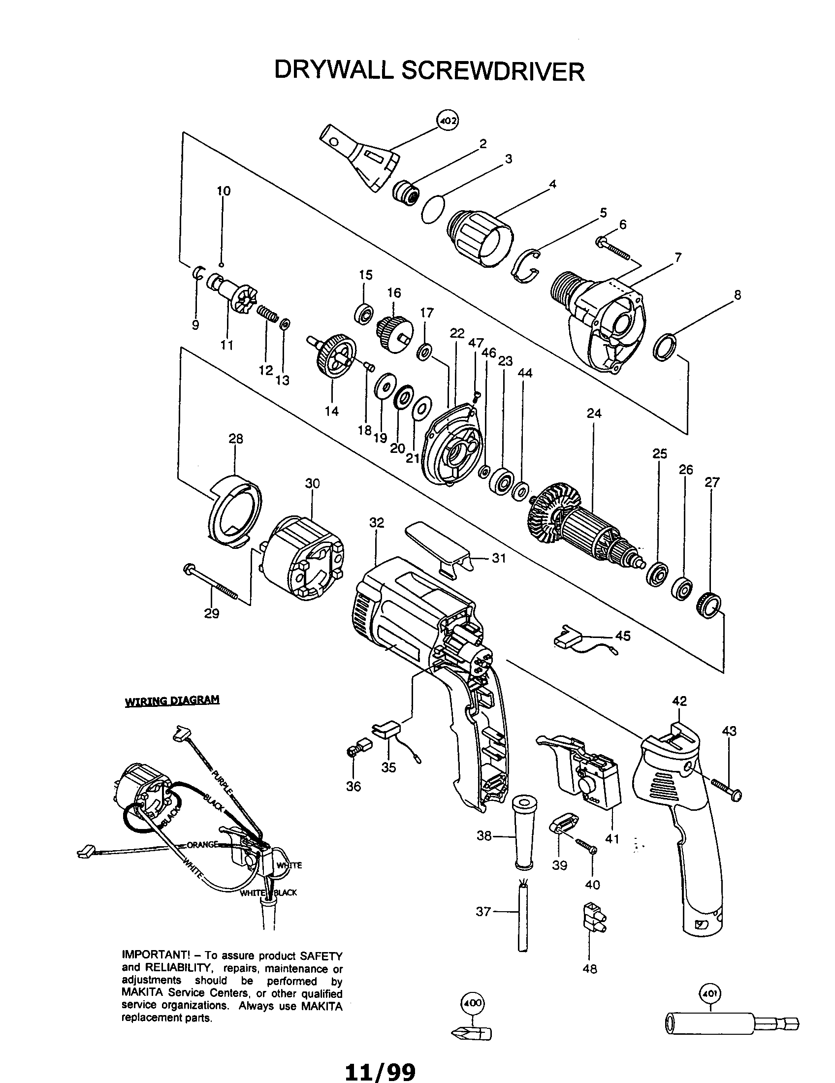 Drywall screwdriver