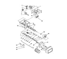 KitchenAid KSRB25FHBL00 motor and ice container diagram