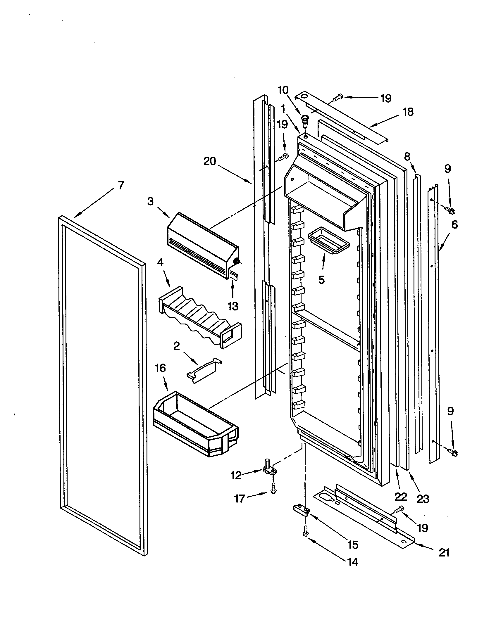 Refrigerator door