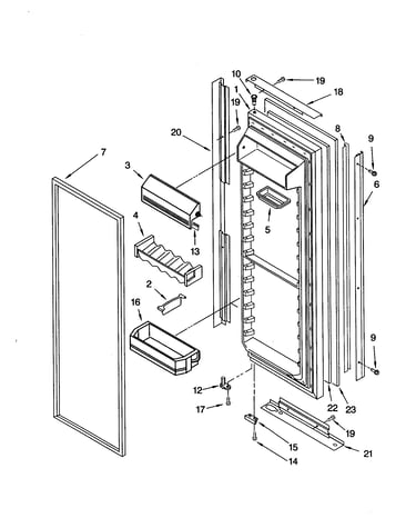 Refrigerator door