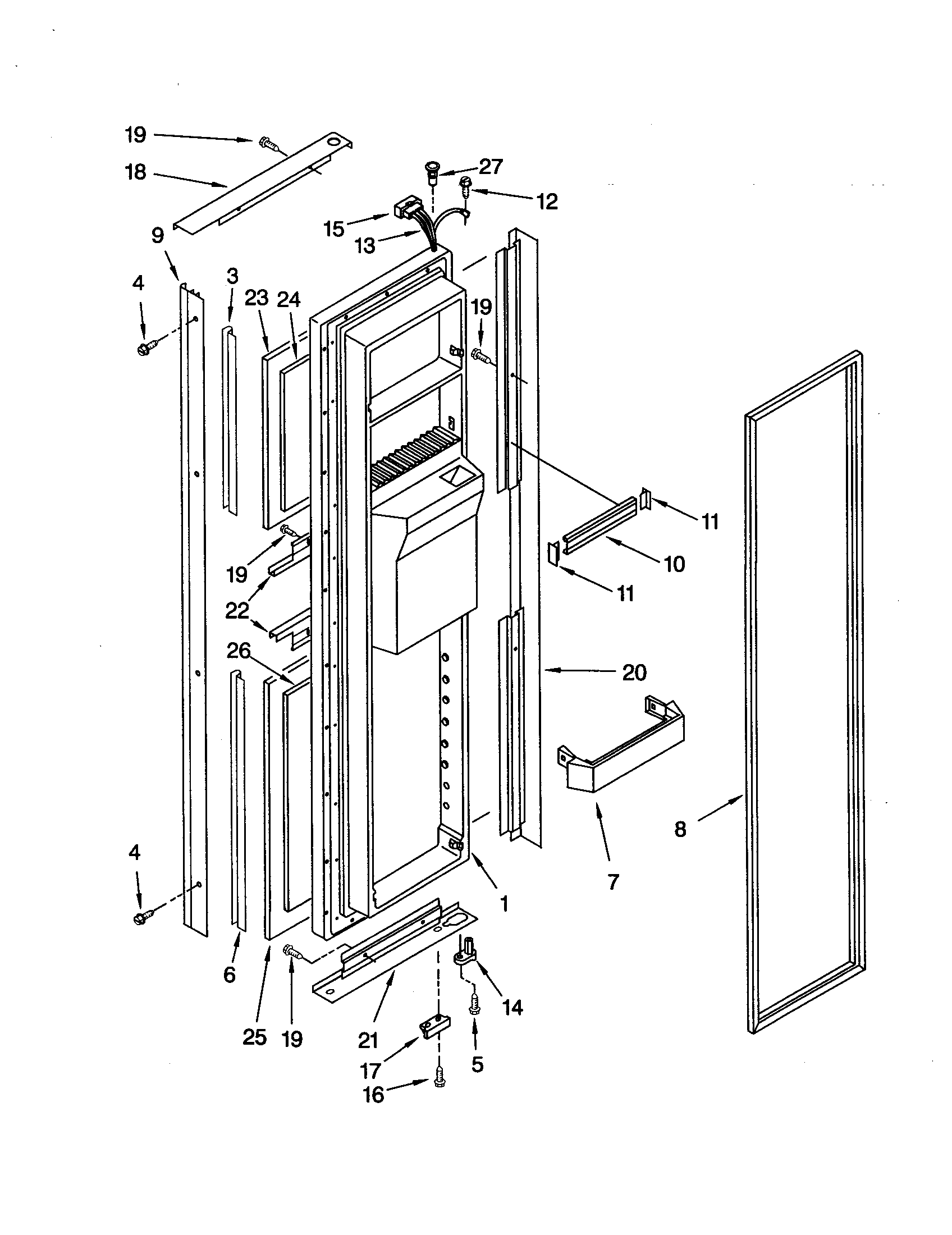 Freezer door