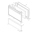 Amana ARR3100L-P1143649NL oven door and decorative panel diagram