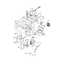 Amana RMC810W-P1180504M magnetron/back cover assembly diagram