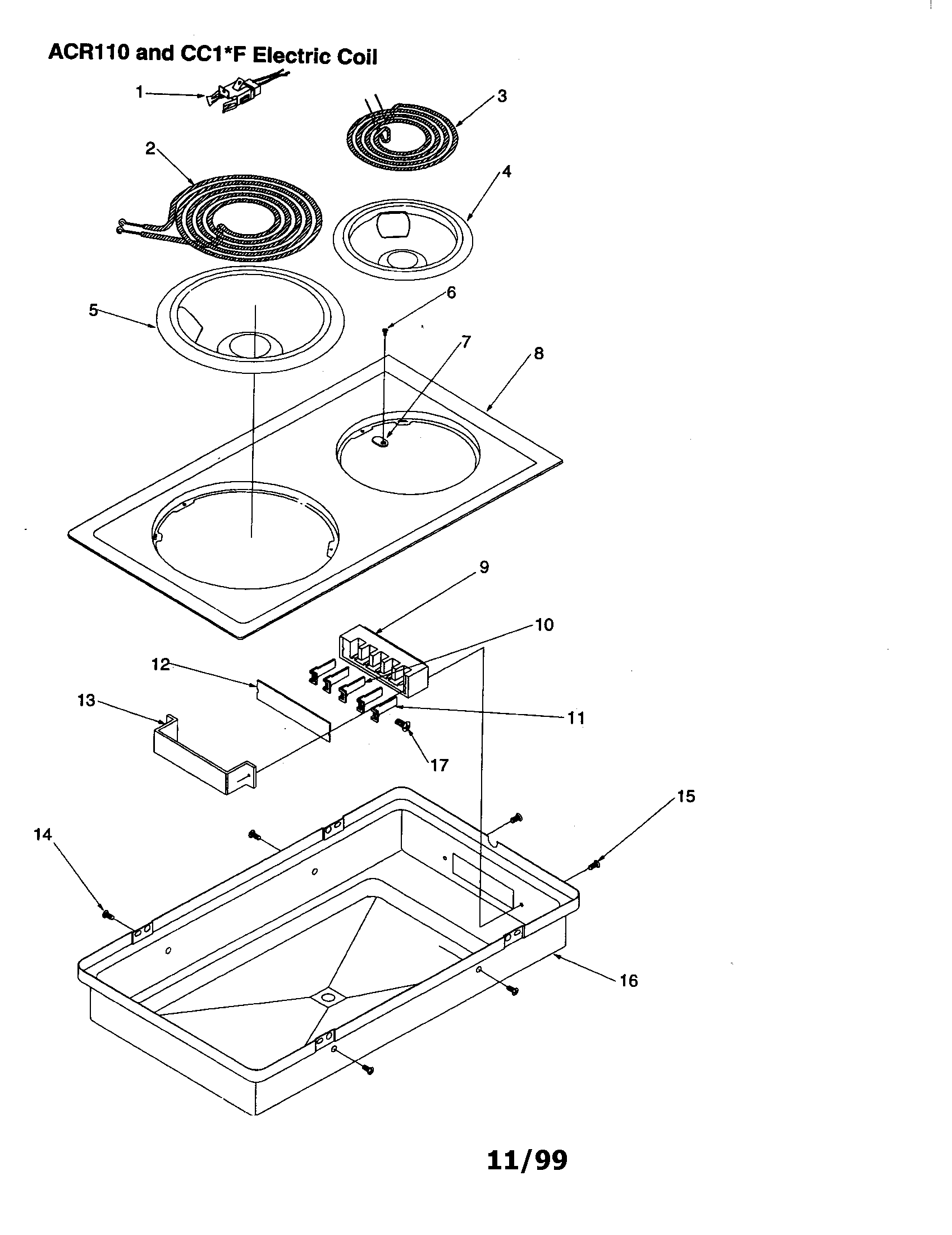 Acr110 and cc1°f electric coil