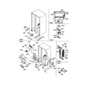 Amana SRD20S4L-P1190816WL drain, rollers and evap. assembly diagram