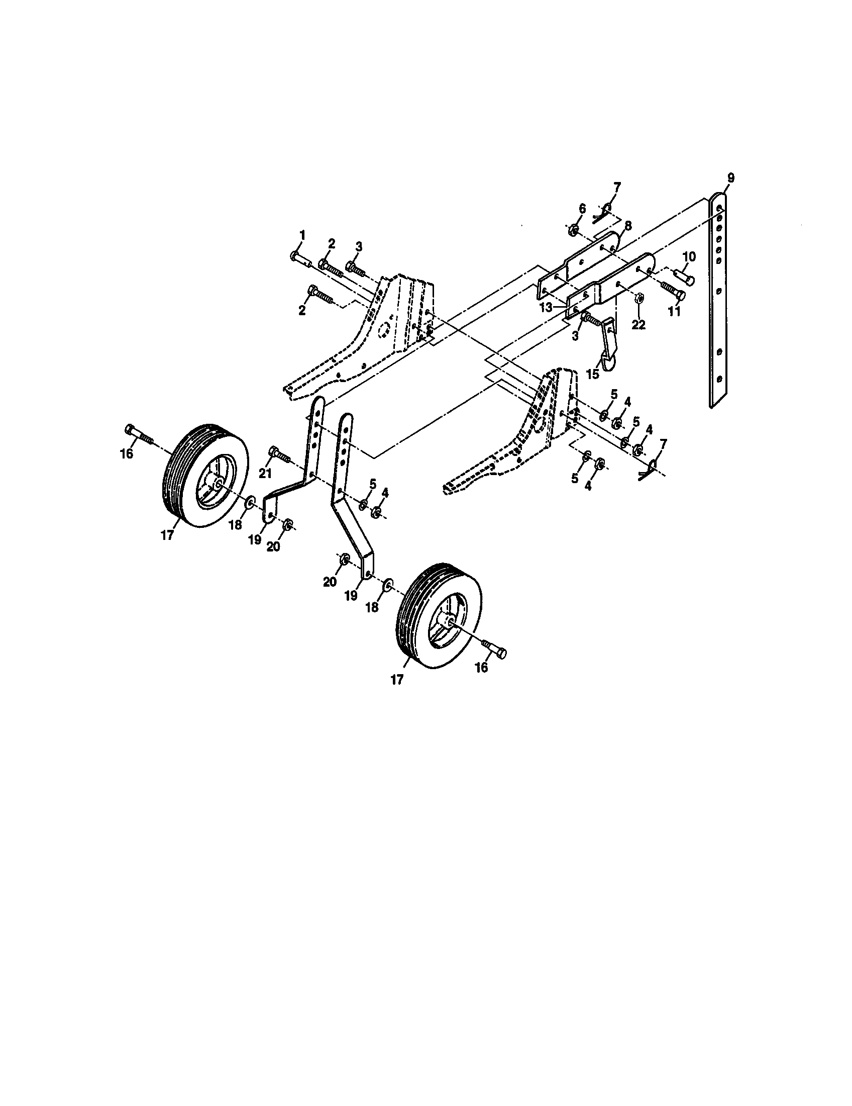 WHEEL AND DEPTH STAKE ASSEMBLY