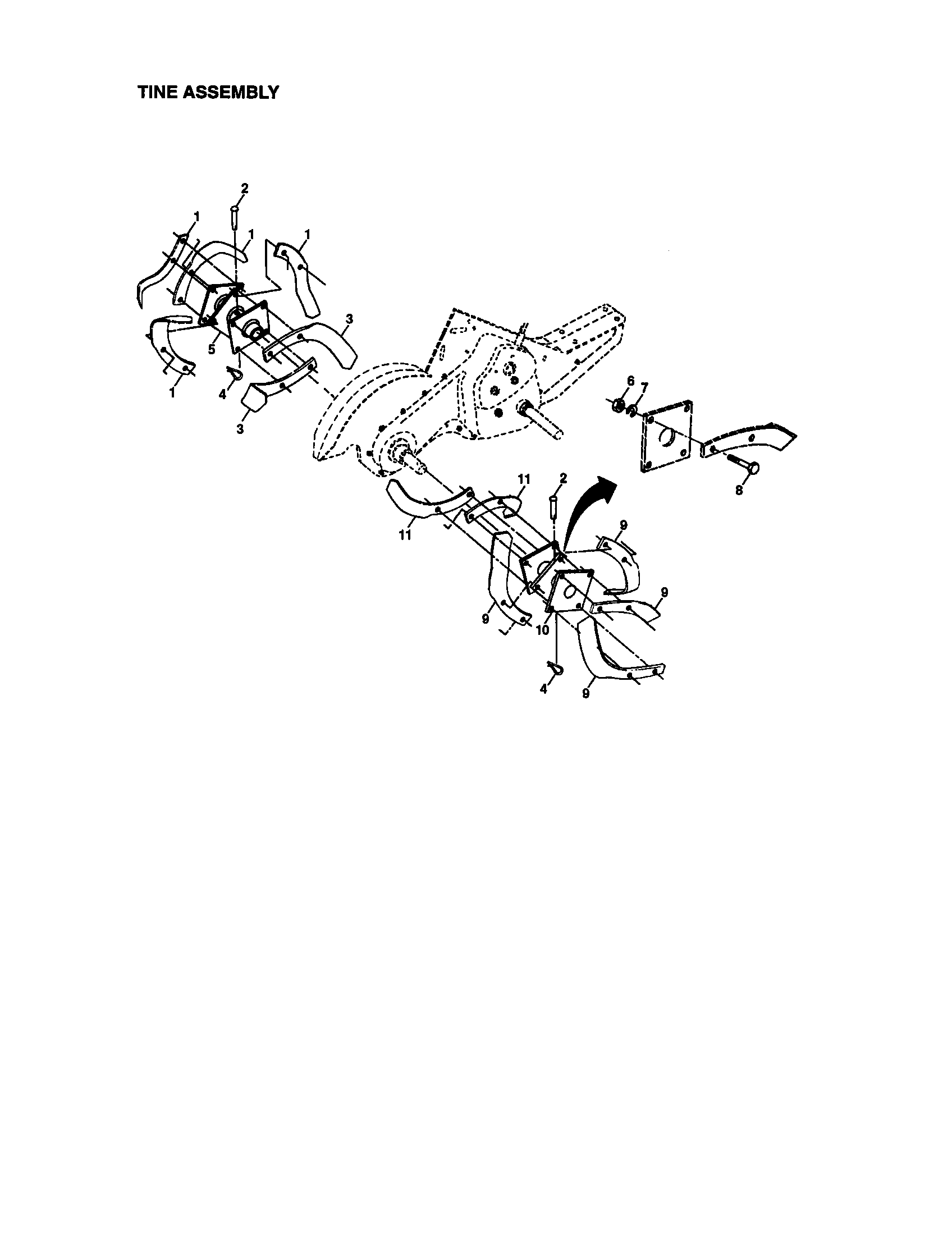 Tine assembly