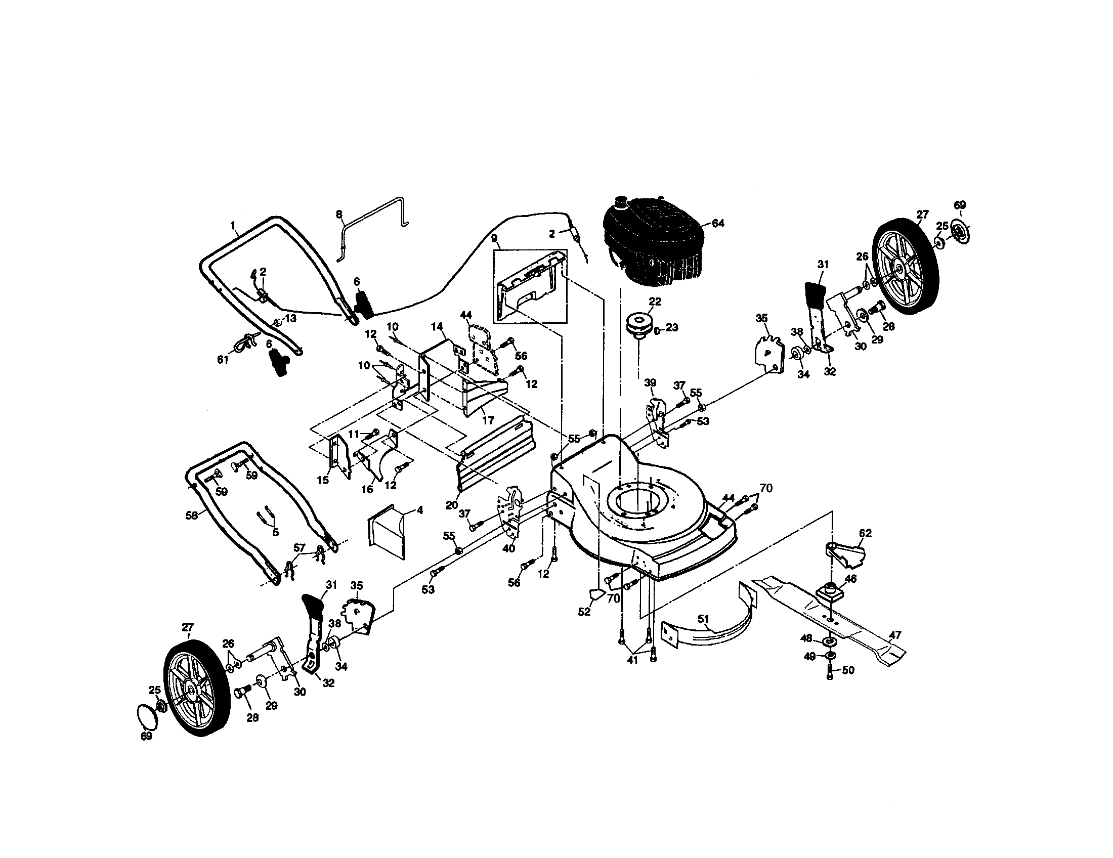 Rotary lawn mower