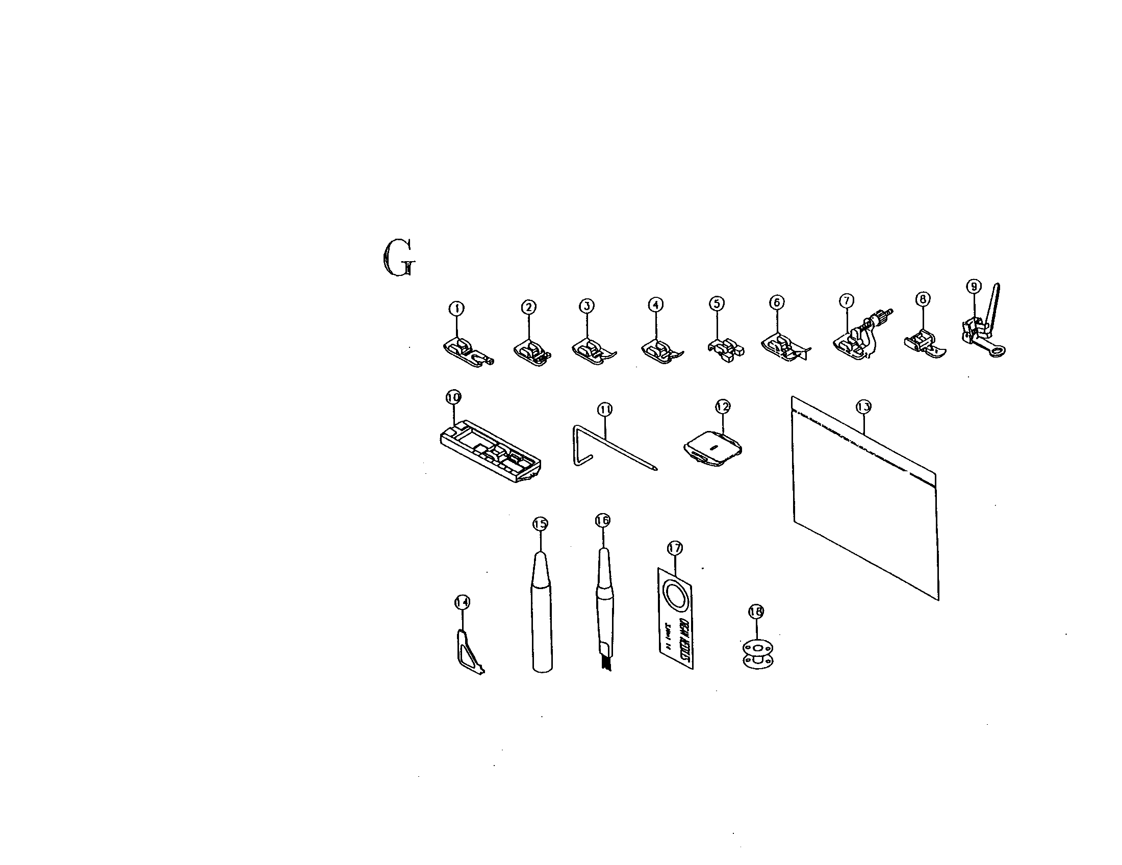 Bobbin and accessories