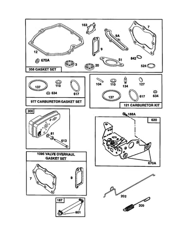 Carburetor gasket kit