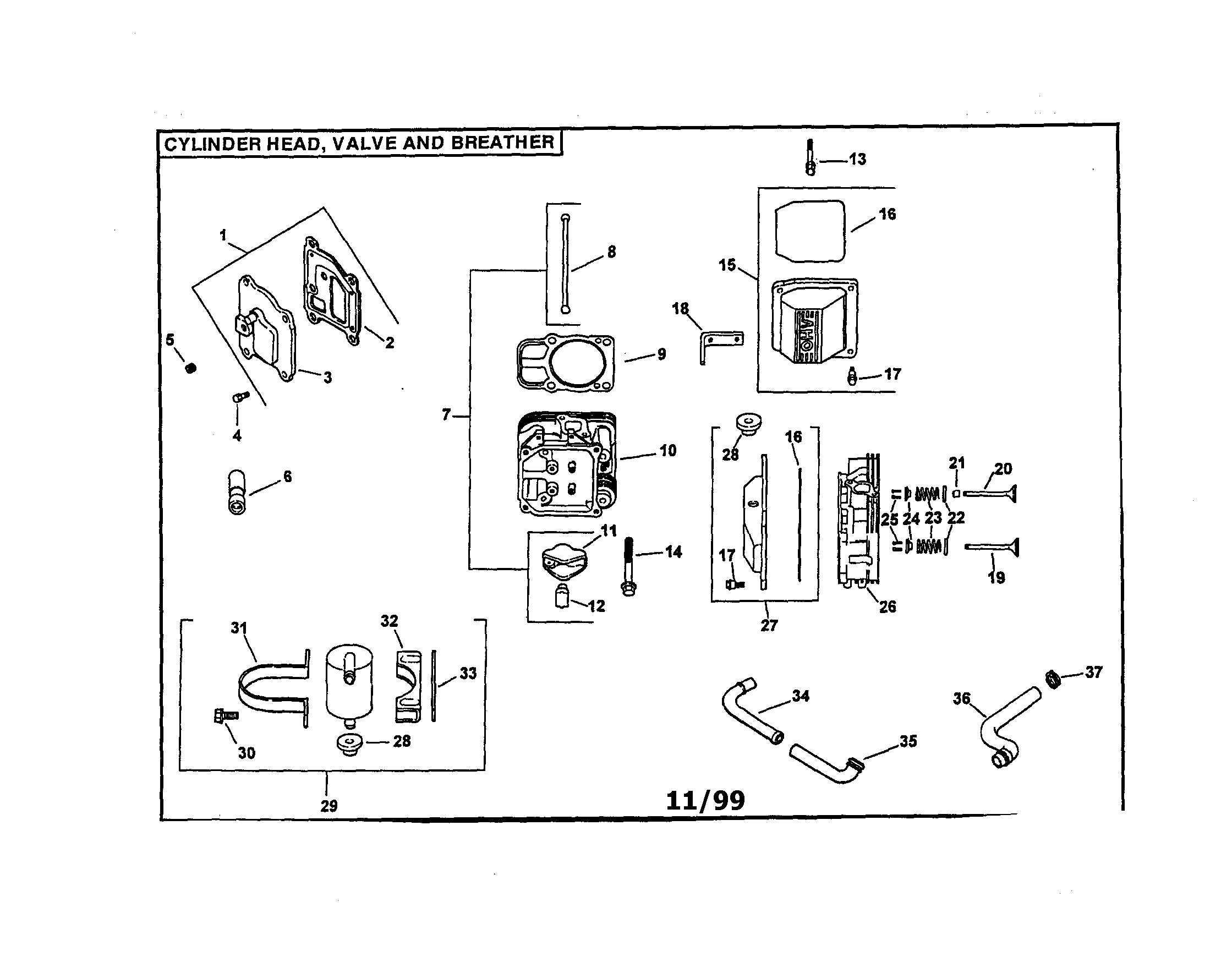 Head/valve/breather