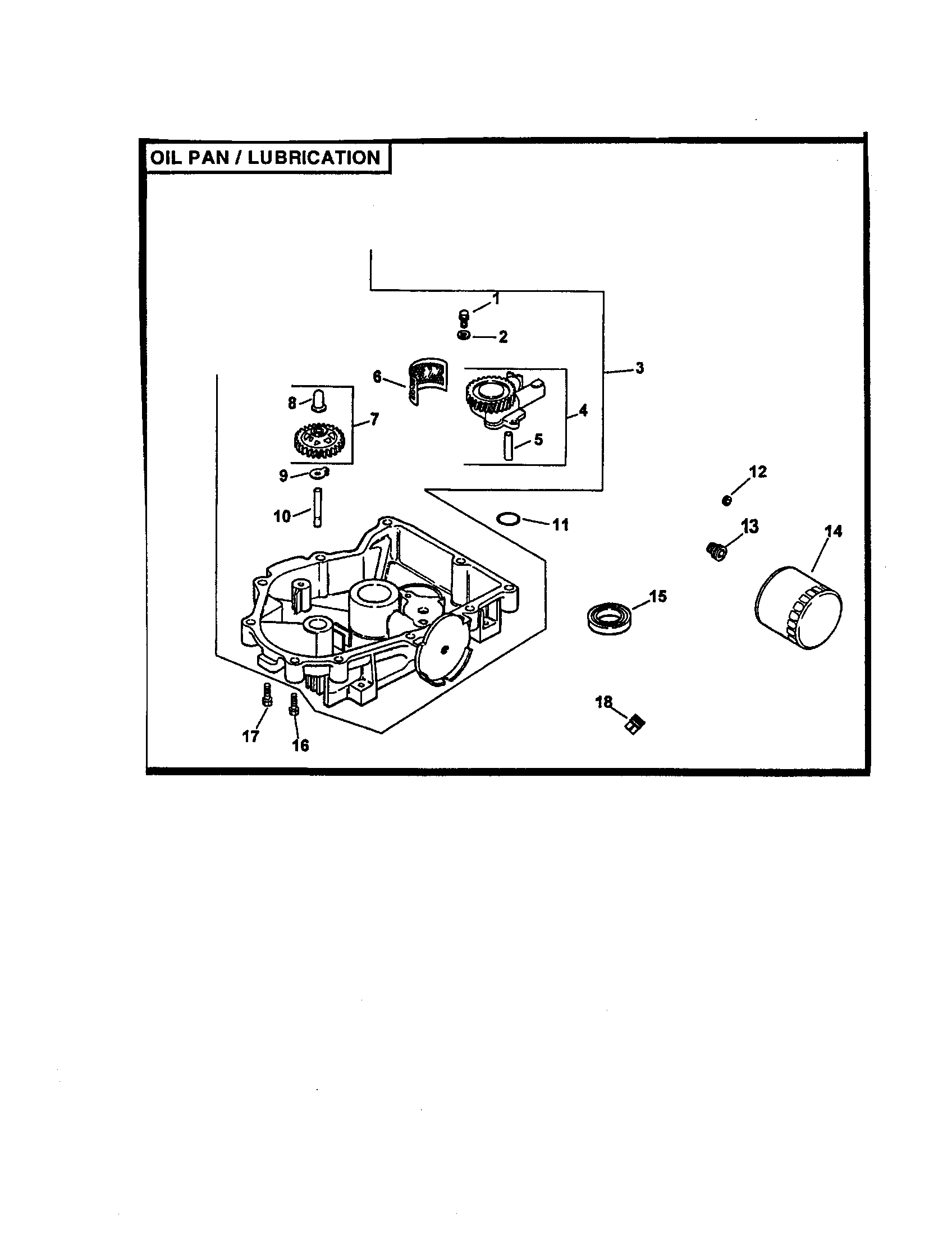 Oil pan/lubrication