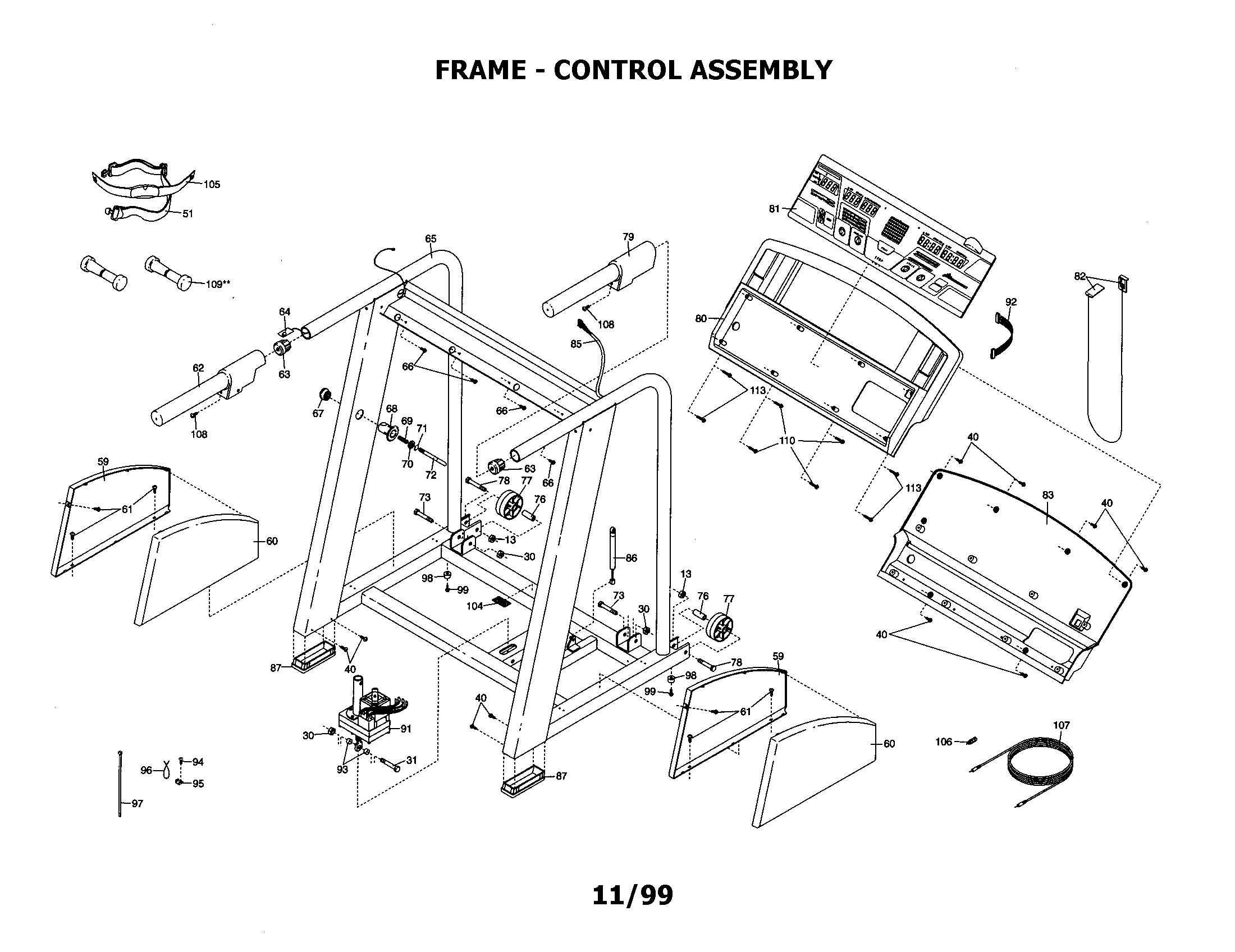 Frame/control assembly