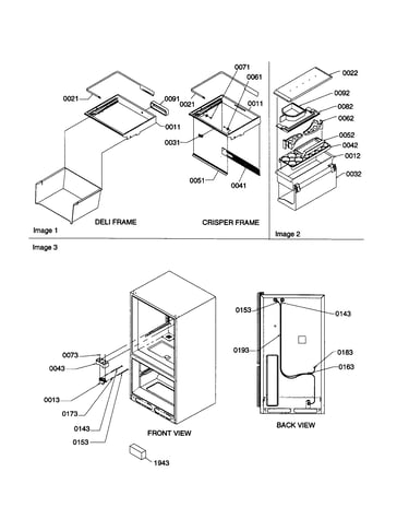 Crisper/deli frame/water filter