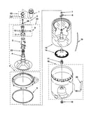 Agitator, basket and tub