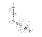 Whirlpool LSN1000HQ0 brake/clutch/gearcase/motor/pump diagram