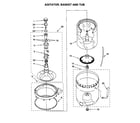 Whirlpool LSR8133HQ0 agitator, basket and tub diagram