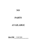 No parts available 11/24/1999