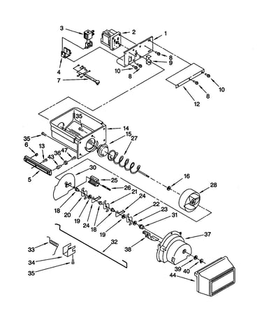 Motor and ice container
