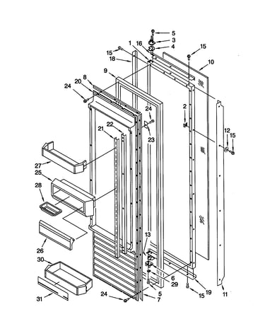 Refrigerator door