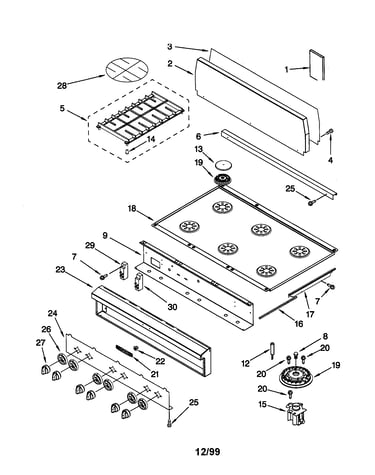 Cooktop/burner/grate