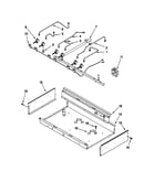 Burner box/gas valves/switches