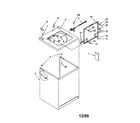 Kenmore 11020132000 top and cabinet diagram