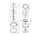 Kenmore 11020132000 agitator, basket and tub diagram