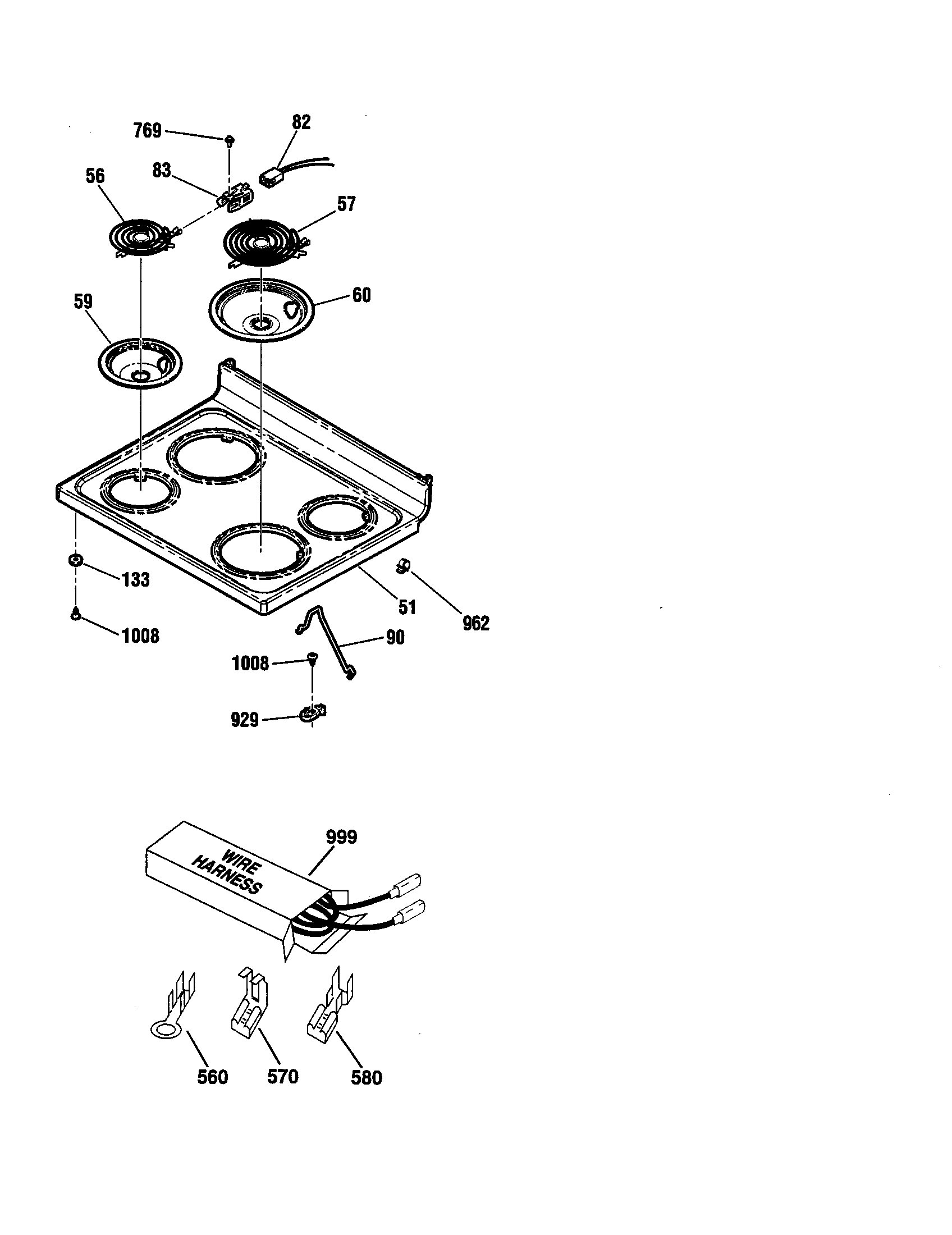 Maintop/wire harness