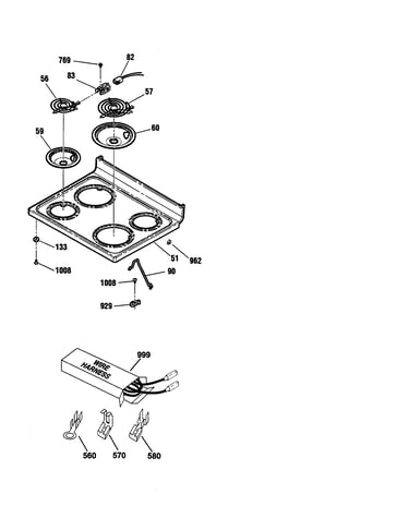 Maintop and wire harness
