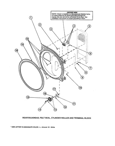 Rear bulkhead/seal/cylinder roller