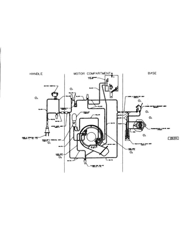 Wiring handle/motor/base