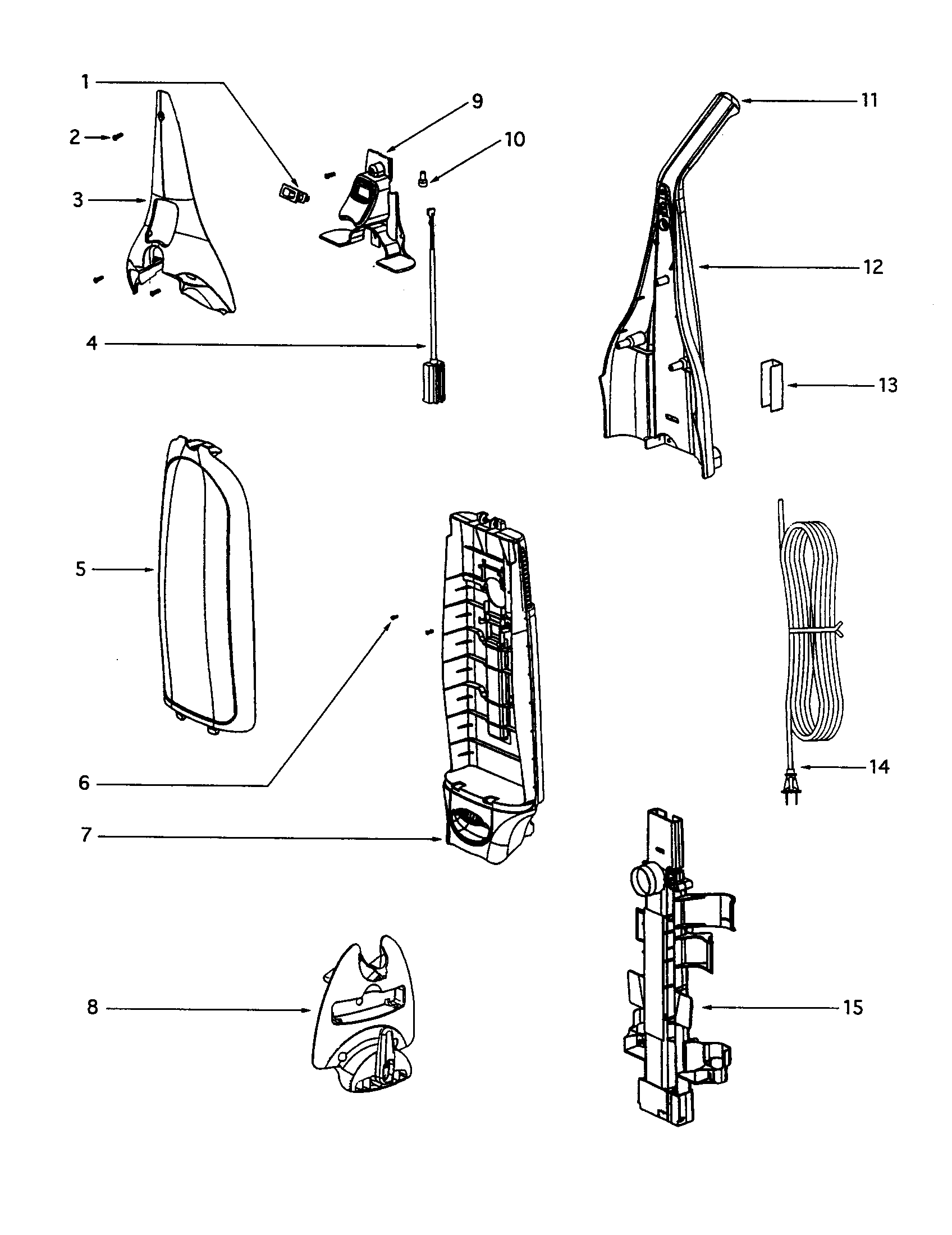 Upper and lower handle assembly