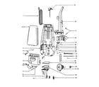 Eureka 4476AT-1 bag and motor cover assembly diagram