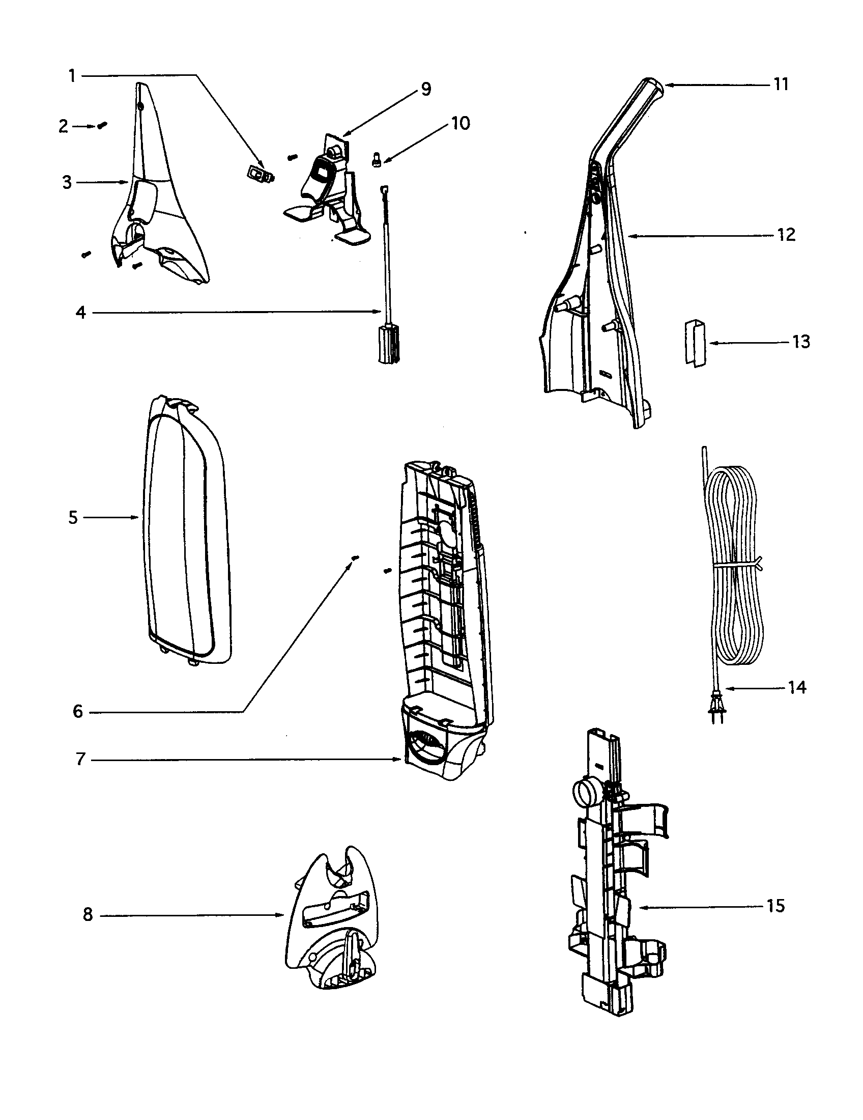 Upper and lower handle assembly