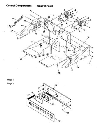 Control compartment/control panel