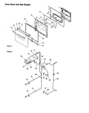 Oven door and gas supply