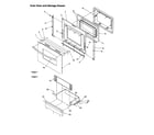 Amana ARTC8600E/P1143819NE oven door and storage drawer diagram