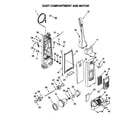 Kenmore 11638612892 dust compartment and motor diagram
