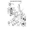 Kenmore 11638812892 dust compartment and motor diagram