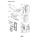 Amana SXD26VE-P1315202WE refrigerator door trim diagram