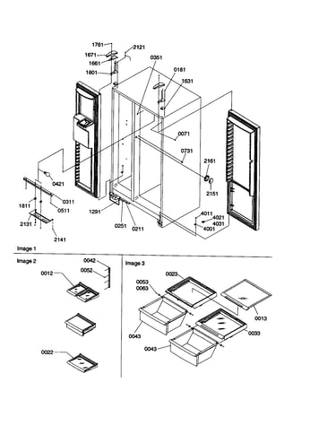 Refrigerator/freezer lights/hinges
