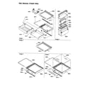 Amana SXD26VE-P1315202WE deli, shelves, crisper assembly diagram