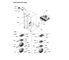 Amana SRD26VW-P1315201WW freezer shelves and lights diagram