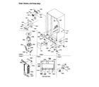 Amana SRD26VW-P1315201WW drain, rollers, evap assembly diagram