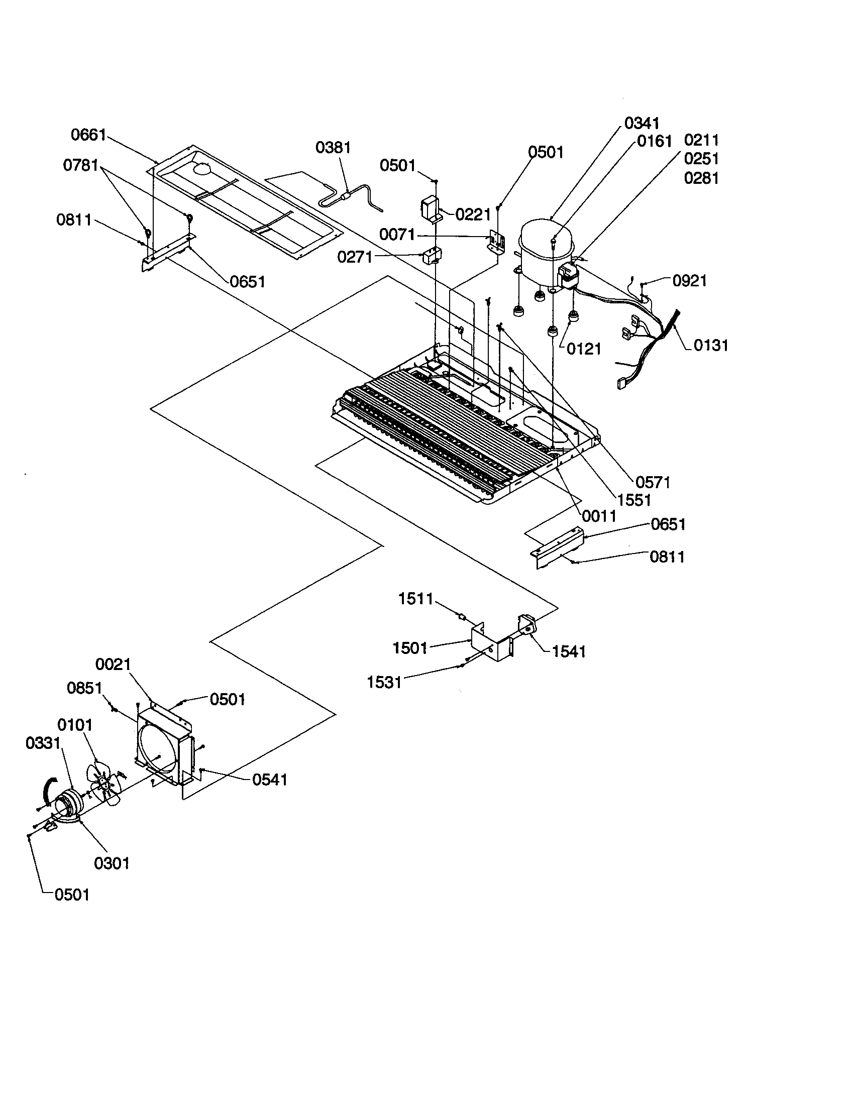 Machine compartment/muffler assy