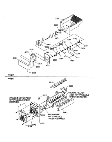 Ice bucket auger and ice maker