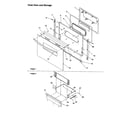 Amana ART6002W-P1143654NW oven door and storage diagram