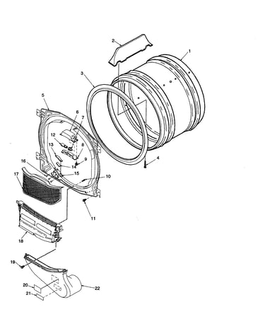 Front bulkhead/air duct/cylinder